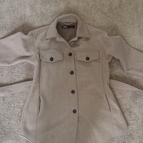 Zara Jackets & Blazers - Zara Women's Beige Utility Jacket